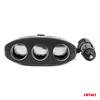 Rozdzielacz gniazda zapalniczki z ładowarką 2x USB-A ON/OFF 12V 24V 100W 70cm AMIO-04362