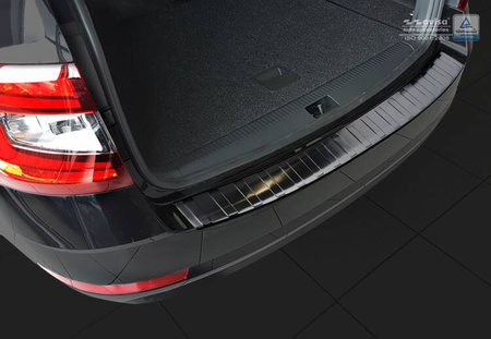 Nakładka na zderzak tylny Skoda Octavia 3 Kombi (Czarna)