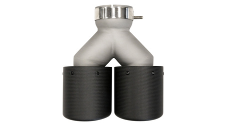 Końcówka tłumika 89mmx2 wejście 63mm Carbon Mat