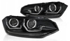 Lampy black led dts soczewki do vw polo vi 2g 17-