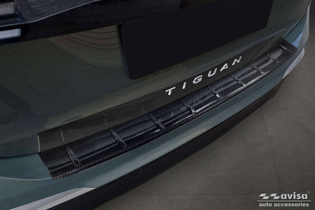 Nakładka na zderzak tylny Volkswagen Tiguan 3 (Carbon Fiber)