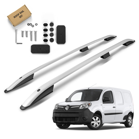 Relingi dachowe Renault Kangoo II FW/KW L1 | Standard 2008-2022 Srebrny SHORT