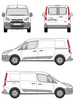 Platforma bagażnik dachowy Ford Connect II Tourneo L2/ Transit L2/Kombi 2013->