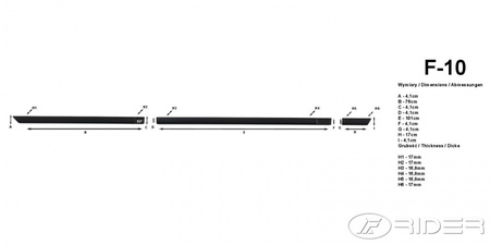 Opel Astra I listwy boczne - f10