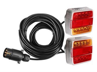 Zestaw lamp tylnych LED na magnes, przewód 7,5 m z wtyczką 7 PIN