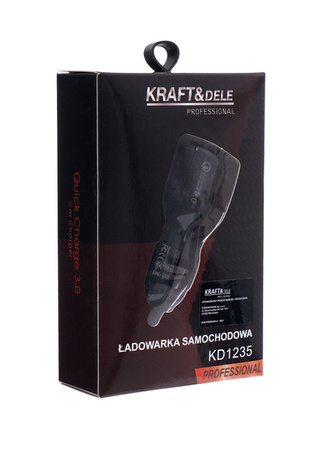 Ładowarka samochodowa  QUICK CHARGE 2 porty USB KD1235