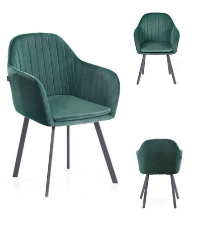 KRZESŁO TRENTO TAPICEROWANE NOWOCZESNY DESIGN FOTEL WELUR SALON JADALNIA