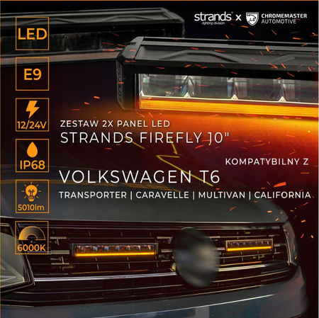 LED BAR Zestaw lamp oświetlenie LED w grill do VW TRANSPORTER T6 2015-2019