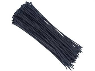 Opaski kablowe nylonowe 300x3,6 mm, czarne, 100 szt.