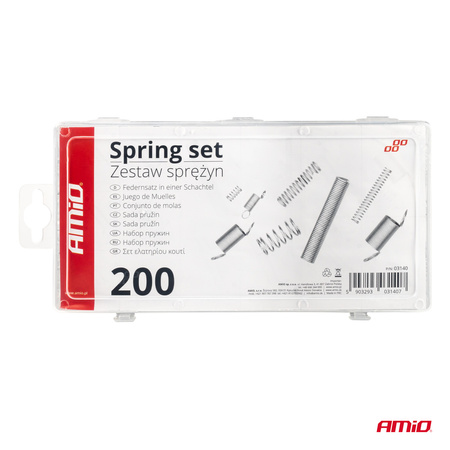 Sprężynki zestaw sprężynek mix 200 szt. AMIO-03140