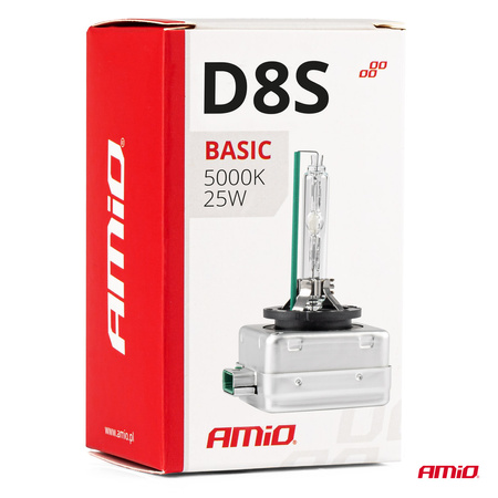 Żarówka ksenonowa żarnik hid xenon D8S 25W 5000K AMiO BASIC AMIO-02952
