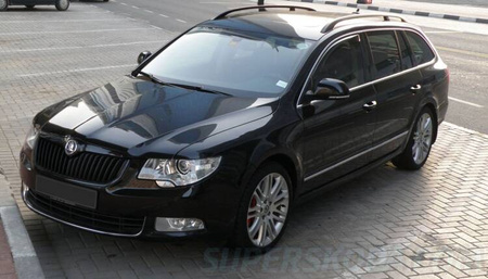 Nakładka na zderzak tylny Skoda Superb 2 Kombi (Czarna)