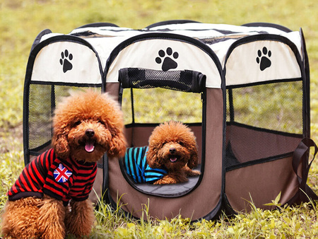 KOJEC DLA PSA KOTA ROZMIAR M SKŁADANY PRZENOŚNY UNIWERSALNY LEGOWISKO KLATKA NAMIOT