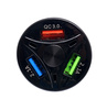 Ładowarka samochodowa  QUICK CHARGE 3 porty USB LED KD1238