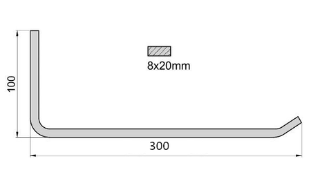Wieszak na opony K1/8x300R Wieszaki24
