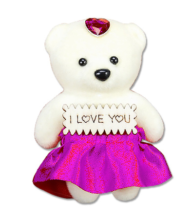 WIECZNA RÓŻA RÓŻOWA LED ZESTAW Z MISIEM NA WALENTYNKI URODZINY ROCZNICĘ