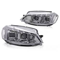 Lampy przednie VW Golf 7 17-19 LED drl seq chrome
