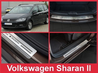 VOLKSWAGEN SHARAN 2 Zestaw (Nakładka na zderzak tylny + nakładki progowe)