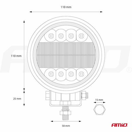 Lampa robocza szperacz halogen LED AWL14 12V 24V AMIO-02428