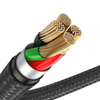 Kabel USB na Lightning z diodą LED Baseus Horizontal 2.4A 0.5m czarny