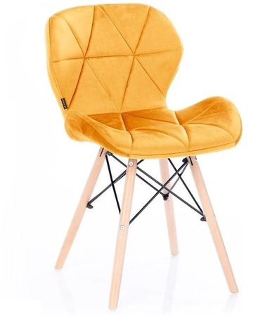 KRZESŁO SILLA TAPICEROWANE NOWOCZESNY DESIGN DREWNO DO SALONU JADALNI
