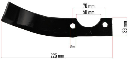 Nóż lewy do glebogryzarki PM-GGS-700M-NOL