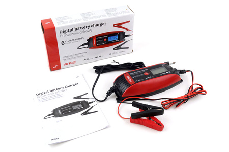 Prostownik cyfrowy ładowarka do akumulatora 6V 12V - 2A 4A - DVL DBC AMIO-02088