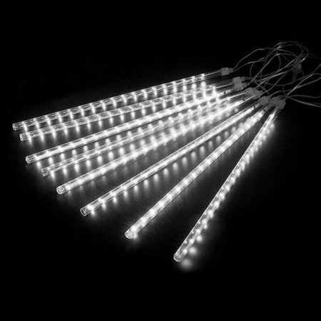 LAMPKI ZEWNĘTRZNE 192 LED METEORY 30CM SPADAJĄCY ŚNIEG SOPLE DESZCZ