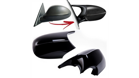 Zestaw osłon lusterek bocznych Gloss Black BMW 1 E81 E82 E87 E88 3 E90 E91 E92 E93 Facelift 2010-2012