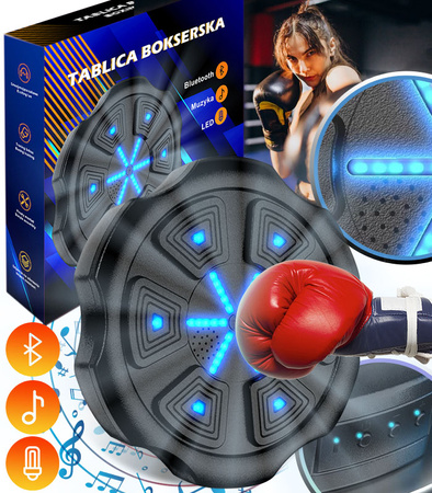 TABLICA BOKSERSKA INTELIGENTNA TRENINGOWA ŚCIENNA ELEKTONICZNA TRENAŻER MUZYKA BLUETOOTH DO TRENINGU ĆWICZEŃ BOKSU