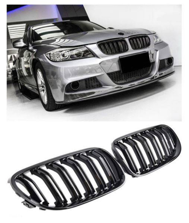 GRILL ( NERKI) BMW E90 LCI 08-11 CZARNY POŁSYK
