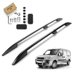 Relingi dachowe Fiat Doblo I 223 L1 2001-2010 Czarny SHORT