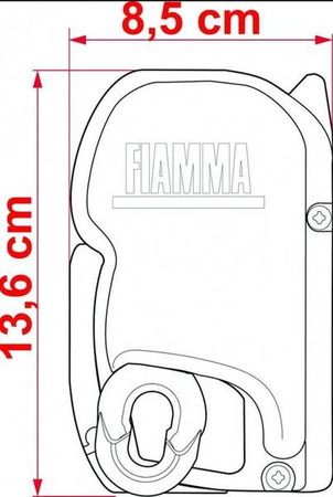 Roleta markiza w kasecie F45s 450 Polar White Royal Grey - Fiamma