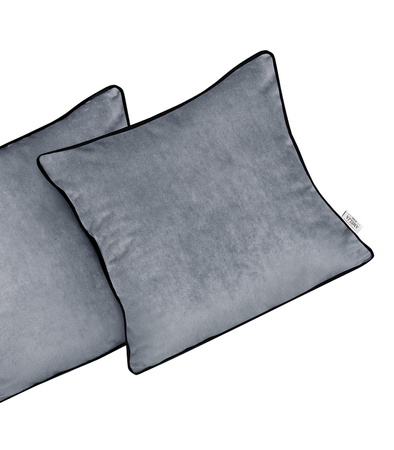 POSZEWKA DEKORACYJNA VELVET 1 SZT. 45 x 45 CM POKROWIEC NA PODUSZKĘ AKSAMITNY Z LAMÓWKĄ