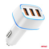 Ładowarka samochodowa 3x USB-A 30W AMIO-03889