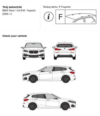 Bagażnik dachowy CRUZ S-FIX BMW seria 1 F40