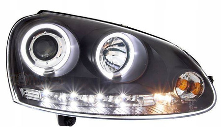 Reflektory przednie VW Golf V BLACK RINGI