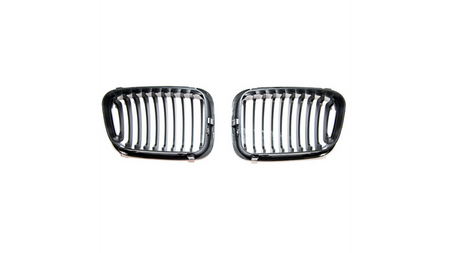 Grill sportowy pojedyncze żeberka Matt Black BMW 3 E46 Compact przed liftem 1998-2001