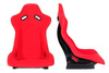 Fotel sportowy RALLY Welur Red