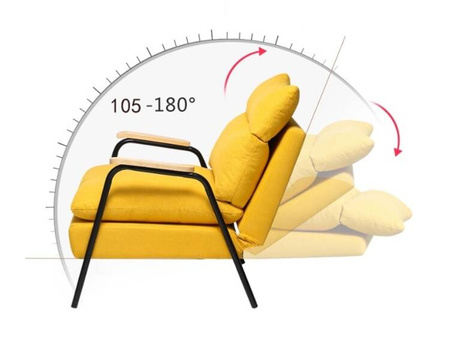 FOTEL Z PODNÓŻKIEM OSLO ROZKŁADANY REGULOWANY LEŻANKA Z PODUSZKAMI