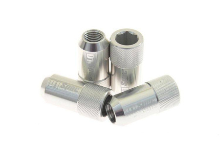 Nakrętki M12x1.5 Alu 42mm D1Spec Orginal Silver Stożek Hexagon