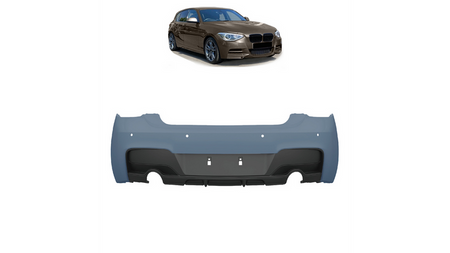 Tylny zderzak sport PDC zestaw z dyfuzorem BMW 1 F20 F21 przed liftem 2011-2015