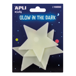 Fluorescencyjne naklejki Apli Kids - Duże Gwiazdki 3 sztuki