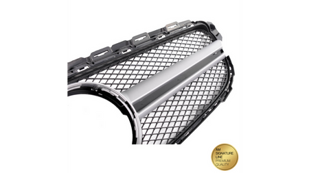 Grill sportowy Silver A-Type MERCEDES C-Class W205 S205 A205 C205 przed liftem 2014-2018
