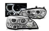 Lampy Bmw X5 E70 07-10 ringi 3d drl chrome xenon