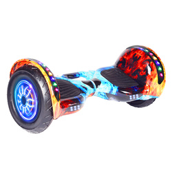 DESKOROLKA ELEKTRYCZNA HOVERBOARD DESKA ICE FIRE 10” DUŻE KOŁA ŚWIECĄCE LED BLUETOOTH MUZYKA DLA DZIECI MŁODZIEŻY DOROSŁYCH