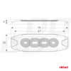 Lampa błyskowa ostrzegawcza płaska 4 LED R65 R10 12-24V AMIO-02298