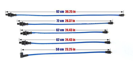 Przewody zapłonowe PowerTEC CITROEN BX PEUGEOT 205 309 405 1.6 1.9L 83-94 Czerwone