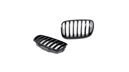 Grill sportowy pojedyncze żeberka Gloss Black BMW X6 E71 E72 X5 E70 2007-2013