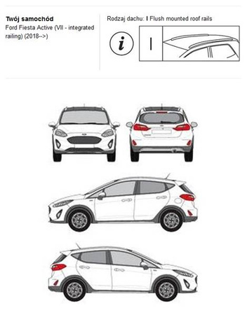 Bagażnik dachowy CRUZ S-FIX Ford Fiesta Active